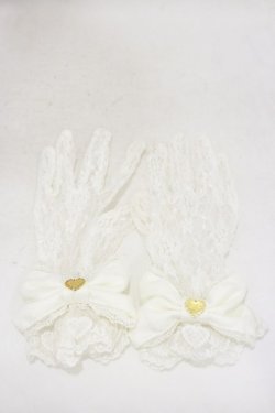 画像1: Angelic Pretty / Heartレース手袋  オフ H-25-03-29-1012-AP-ZA-NS-ZH