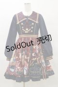 To Alice / ベアサーカスリボンワンピース S ネイビー/レッド H-25-03-29-1076-LO-OP-NS-ZH
