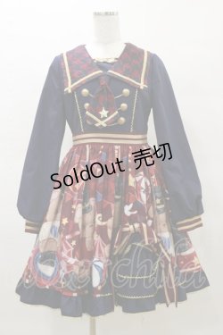 画像1: To Alice / ベアサーカスリボンワンピース S ネイビー/レッド H-25-03-29-1076-LO-OP-NS-ZH