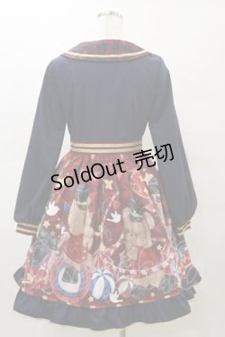 画像2: To Alice / ベアサーカスリボンワンピース S ネイビー/レッド H-25-03-29-1076-LO-OP-NS-ZH