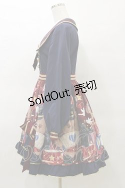 画像3: To Alice / ベアサーカスリボンワンピース S ネイビー/レッド H-25-03-29-1076-LO-OP-NS-ZH