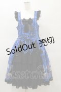 metamorphose / 【プラスサイズ】Butterfly Museumフリルジャンパースカート プラスサイズ ミディアムブルー H-25-03-29-1078-ME-OP-NS-ZH