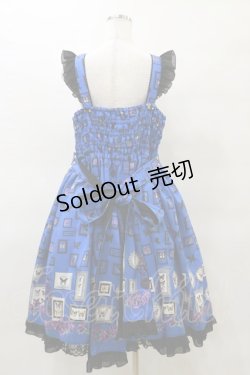 画像2: metamorphose / 【プラスサイズ】Butterfly Museumフリルジャンパースカート プラスサイズ ミディアムブルー H-25-03-29-1078-ME-OP-NS-ZH