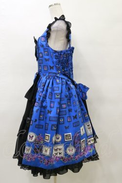画像3: metamorphose / 【プラスサイズ】Butterfly Museumフリルジャンパースカート プラスサイズ ミディアムブルー H-25-03-29-1078-ME-OP-NS-ZH