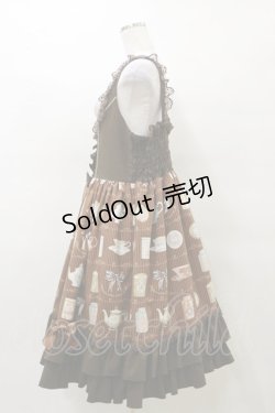 画像3: metamorphose / 【プラスサイズ】Classic Tea Houseジャンパースカート プラスサイズ 茶系 H-25-03-29-1079-ME-OP-KB-ZH