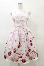 画像1: BABY,THE STARS SHINE BRIGHT / スローモーションブーケ柄ジャンパースカート（2007年）【難有り】 Free ピンク H-25-03-29-1080-BA-OP-NS-ZH (1)