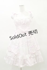 Angelic Pretty / リボンシャーリングジャンパースカート Free ピンク H-25-03-29-1083-AP-OP-NS-ZH
