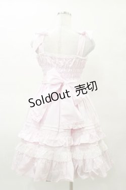 画像2: Angelic Pretty / リボンシャーリングジャンパースカート Free ピンク H-25-03-29-1083-AP-OP-NS-ZH