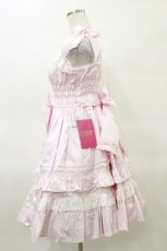 画像3: Angelic Pretty / リボンシャーリングジャンパースカート Free ピンク H-25-03-29-1083-AP-OP-NS-ZH (3)