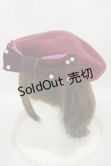 m petit by misako / AMリボンBベレー  ボルドー H-25-03-29-1019-LO-AC-NS-ZH