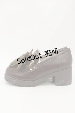 画像2: Amavel / メッセージリボン付ローファーパンプス M ブラウン H-25-03-29-1034-CA-SH-NS-ZH