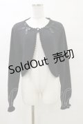 m petit by misako / リボンニットボレロ L ブラック H-25-03-29-1038-LO-TO-NS-ZH