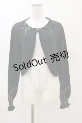 m petit by misako / リボンニットボレロ L ブラック H-25-03-29-1038-LO-TO-NS-ZH