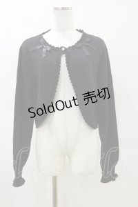 m petit by misako / リボンニットボレロ L ブラック H-25-03-29-1038-LO-TO-NS-ZH
