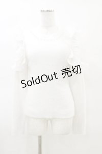 evelyn / シャギーフリルニット Free オフ H-25-03-29-1041-LO-TO-NS-ZH