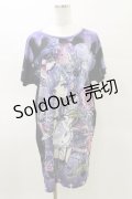 Royal Princess Alice / RuRu cat総柄ワンピースTシャツ free ブラック/パープル H-25-03-29-1049-LO-OP-IW-ZH