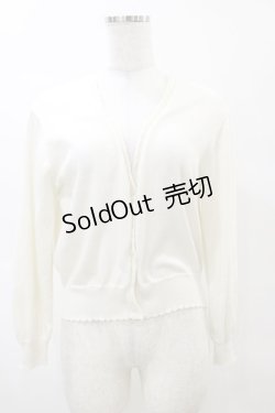 画像1: F&A / UVカットVネックニットカーディガン Free OFFWHITE H-25-03-29-1051-LO-TO-NS-ZH