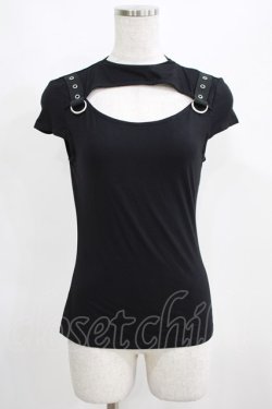 画像1: KILL STAR / XARA KEYHOLE TOP XS ブラック H-25-03-29-055-SL-TO-KB-ZH