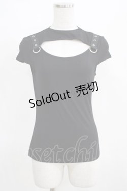 画像1: KILL STAR / XARA KEYHOLE TOP XS ブラック H-25-03-29-055-SL-TO-KB-ZH