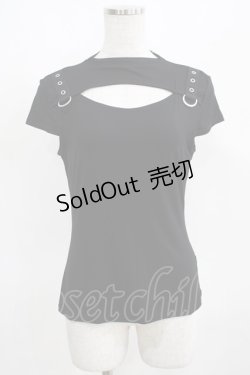 画像1: KILL STAR / XARA KEYHOLE TOP S ブラック H-25-03-29-057-SL-TO-KB-ZH