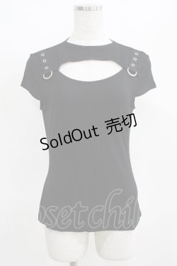 画像1: KILL STAR / XARA KEYHOLE TOP S ブラック H-25-03-29-059-SL-TO-KB-ZH