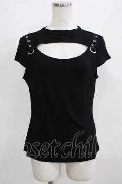 画像1: KILL STAR / XARA KEYHOLE TOP M ブラック H-25-03-29-061-SL-TO-KB-ZH
