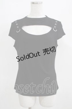 画像1: KILL STAR / XARA KEYHOLE TOP M ブラック H-25-03-29-061-SL-TO-KB-ZH