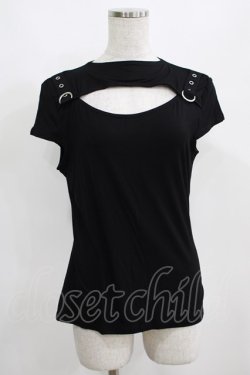 画像1: KILL STAR / XARA KEYHOLE TOP M ブラック H-25-03-29-063-SL-TO-KB-ZH