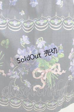 画像4: Leur Getter / Elegant Flower袖付きワンピース L(トールサイズ) ネイビー H-25-03-29-006-LU-OP-KB-ZH