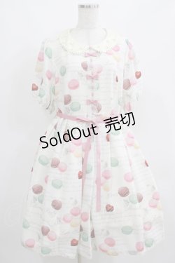 画像1: Leur Getter / Macaron Party袖付ワンピース L オフ H-25-03-29-008-LU-OP-KB-ZH