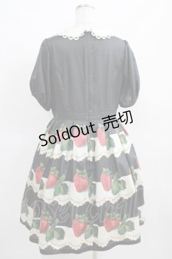 画像3: Leur Getter / Antique Lace Strawberry袖付きワンピース L(トールサイズ) ブラック H-25-03-29-009-LU-OP-KB-ZH