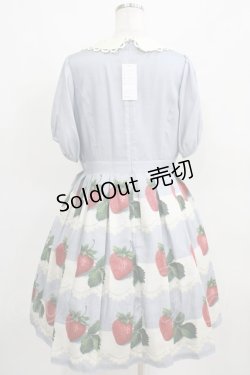 画像3: Leur Getter / Antique Lace Strawberry袖付きワンピース L(トールサイズ) サックス H-25-03-29-010-LU-OP-KB-ZH