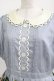 画像5: Leur Getter / Antique Lace Strawberry袖付きワンピース L(トールサイズ) サックス H-25-03-29-010-LU-OP-KB-ZH (5)
