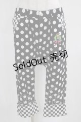 LISTEN FLAVOR / ドット×ブロックチェックサルエルパンツ  黒×白 H-25-03-29-023-PU-PA-KB-ZH