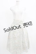 an another angelus / アートタッチ花柄セミフレアースカート Free MINT H-25-03-30-027-CA-SK-NS-ZH