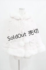 LIZ LISA / ポンポンリボンニットファーポンチョ Free ピンク H-25-03-30-032-LO-JA-NS-ZH