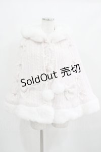 LIZ LISA / ポンポンリボンニットファーポンチョ Free ピンク H-25-03-30-032-LO-JA-NS-ZH