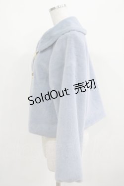 画像2: axes femme POETIQUE / リボン金具ファーコート M ブルー H-25-03-30-033-AX-CO-NS-ZH