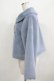 画像2: axes femme POETIQUE / リボン金具ファーコート M ブルー H-25-03-30-033-AX-CO-NS-ZH (2)