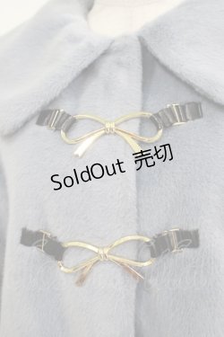 画像4: axes femme POETIQUE / リボン金具ファーコート M ブルー H-25-03-30-033-AX-CO-NS-ZH