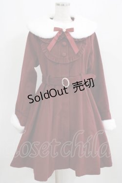 画像1: Amavel / パールベルト付ヨークフリルコート Free ボルドー H-25-03-30-034-CA-CO-NS-ZH