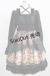 Enchantlic Enchantilly / Queen Catのエレガントスリーブなワンピース Free ブラック H-25-03-30-005-LO-OP-NS-ZH