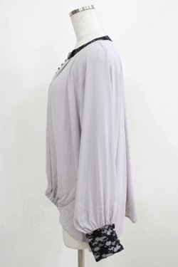 画像2: axes femme / パール釦ギャザーブラウス S グレー H-25-03-30-051-AX-BL-NS-ZH