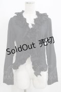 Jane Marple Dans Le Salon / フリルボレロブラウス  黒 H-25-03-30-1029-JM-TO-KB-ZH