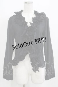Jane Marple Dans Le Salon / フリルボレロブラウス  黒 H-25-03-30-1029-JM-TO-KB-ZH