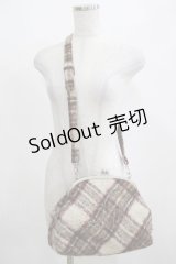 Jane Marple / ウールチェックのがま口バッグ  ブラウン H-25-03-30-1036-JM-BG-KB-ZH