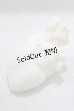 画像1: THE BLACKENED TEETH / Anatomical Heart Candle  WHT H-25-03-30-1039-PU-ZA-KB-ZH