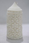 THE BLACKENED TEETH / Mildred Gothic Pillar Candle  WHT H-25-03-30-1042-PU-ZA-KB-ZH