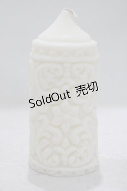 画像1: THE BLACKENED TEETH / Mildred Gothic Pillar Candle  WHT H-25-03-30-1042-PU-ZA-KB-ZH