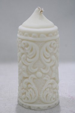 画像2: THE BLACKENED TEETH / Mildred Gothic Pillar Candle  WHT H-25-03-30-1042-PU-ZA-KB-ZH
